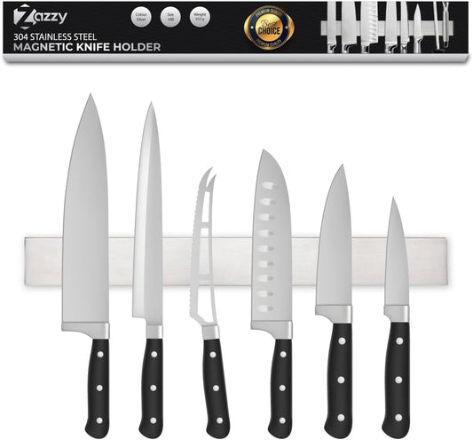 Premium 16-Inch Stainless Steel Magnetic Knife Holder for Wall and Fridge - Powerful Knife Magnetic Strip for Kitchen & Tools Organization, Extra Strong Holds up to 30 LBs include Tape and screws