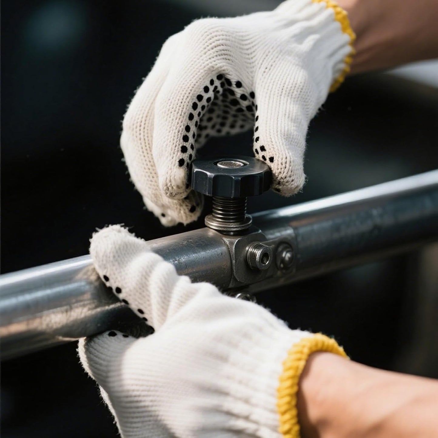 Unisex white cotton polyester knittedsafety gloves,suitable for gardening,warehouse,cooking work-12/36/240 pairs