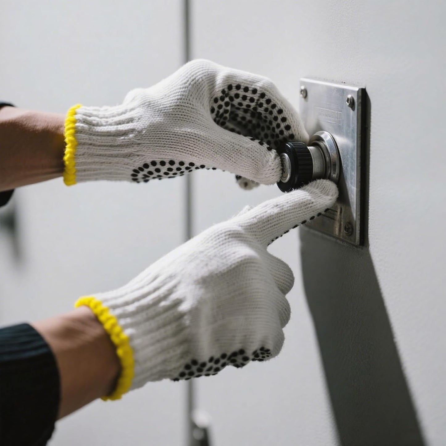 Unisex white cotton polyester knittedsafety gloves,suitable for gardening,warehouse,cooking work-12/36/240 pairs