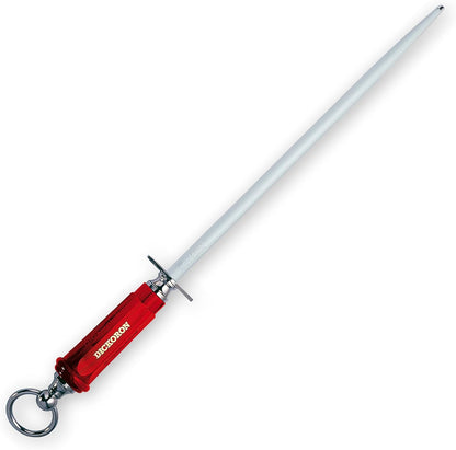 DICKORON Classic Sharpening Steel - Sharpening rod with 11.8" steel & 65 HRC - Ideal for an ultra-fine cut - NSF Certified - Sapphire cut - Ergonomic & sturdy handle - Made in Germany