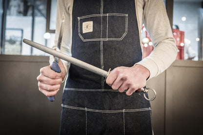 DICKORON Classic Sharpening Steel - Sharpening rod with 11.8" steel & 65 HRC - Ideal for an ultra-fine cut - NSF Certified - Sapphire cut - Ergonomic & sturdy handle - Made in Germany