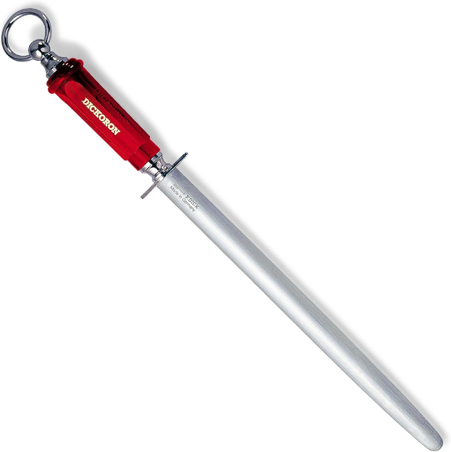 DICKORON Classic Sharpening Steel - Sharpening rod with 11.8" steel & 65 HRC - Ideal for an ultra-fine cut - NSF Certified - Sapphire cut - Ergonomic & sturdy handle - Made in Germany