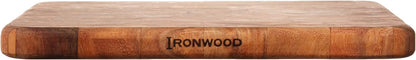 Gourmet Oslo End Grain Utility Cutting Board, 14 x 16 Inches, Natural Acacia Wood
