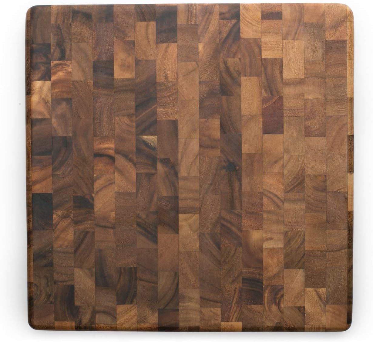 Gourmet Oslo End Grain Utility Cutting Board, 14 x 16 Inches, Natural Acacia Wood