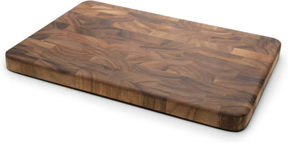 Gourmet Oslo End Grain Utility Cutting Board, 14 x 16 Inches, Natural Acacia Wood
