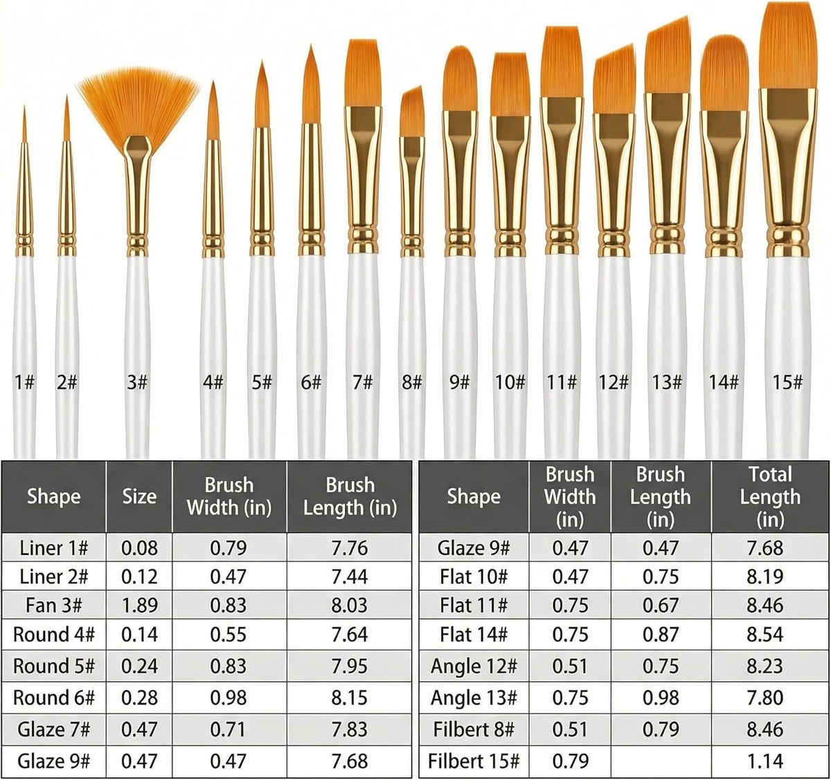 17Pcs Paint Brush Set with Palette Knife & Sponge, Standing Storage Case as Brush Holder, Professional Artist Brushes for Acrylic, Oil, Watercolor