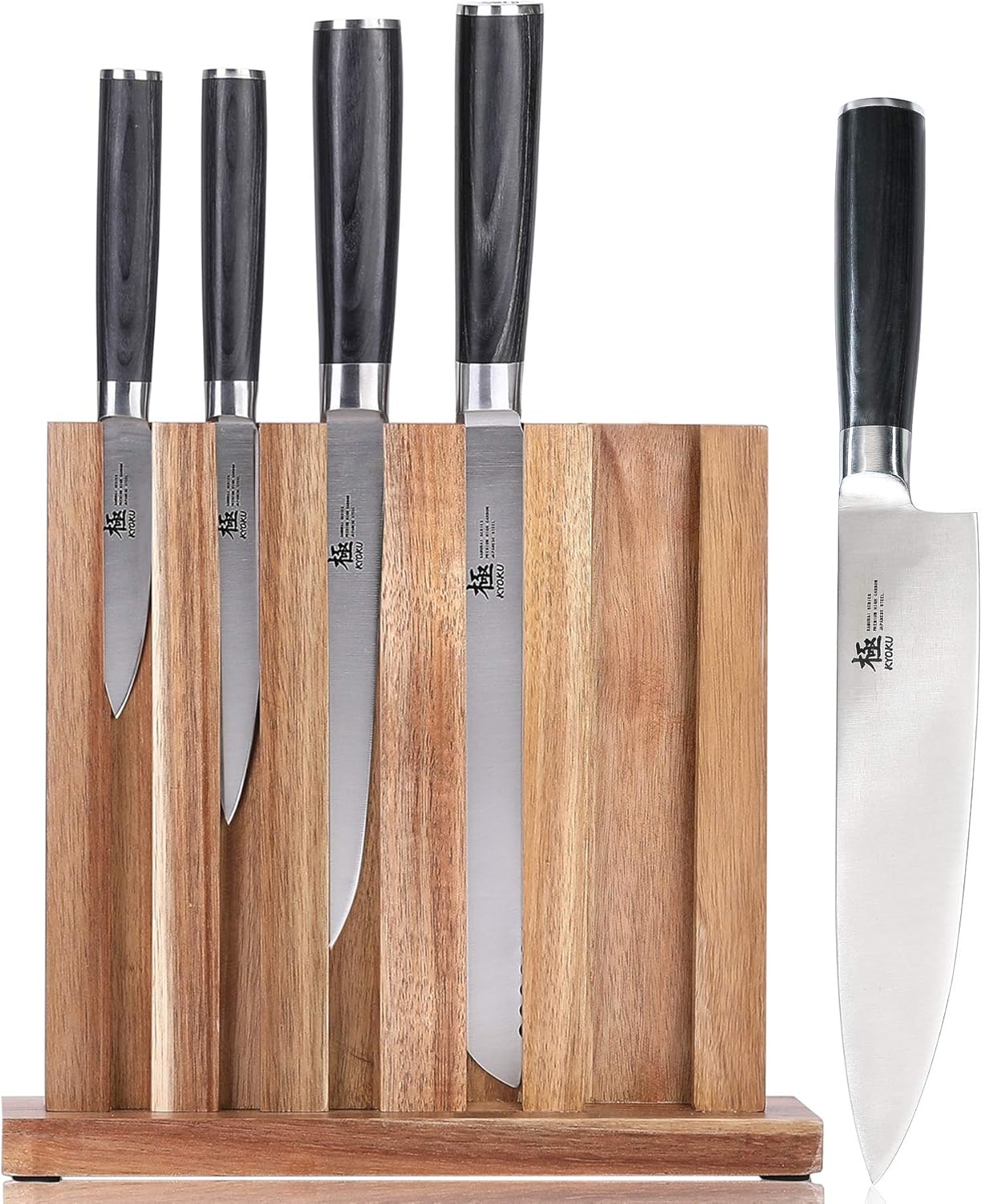 Carving Knife Set, Daimyo Series 8" Carving Knife and Fork, Japanese Style 440C Stainless Steel Meat Cutting Knife for Winter Christmas Turkey