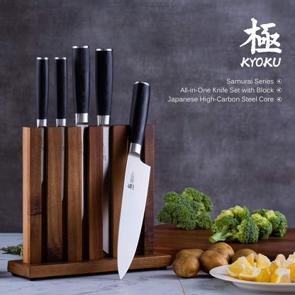 Carving Knife Set, Daimyo Series 8" Carving Knife and Fork, Japanese Style 440C Stainless Steel Meat Cutting Knife for Winter Christmas Turkey