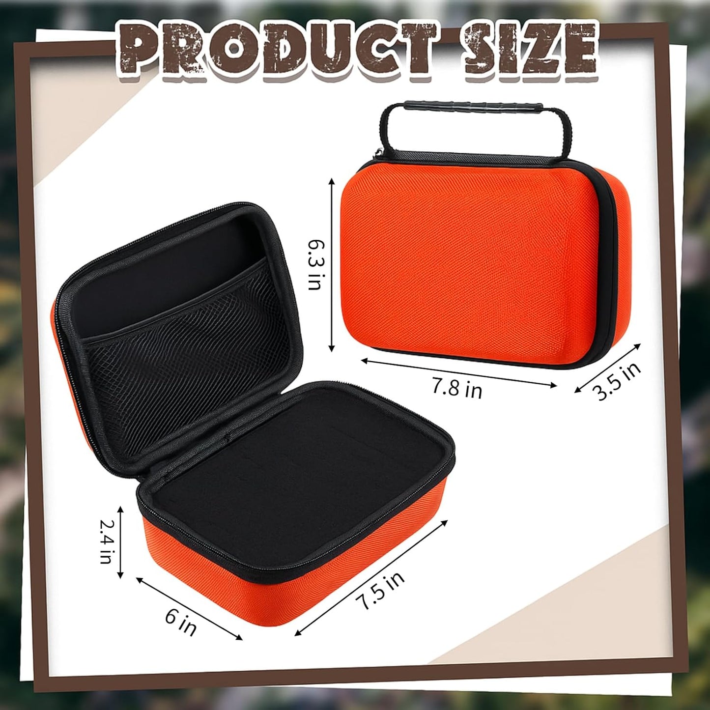 EVA Hard Case with Customizable Foam 7.8 x 6.3 x 3.5 Inch Protective EVA Carrying Case Shockproof Outdoor for Camera, Digital Products, Electronic Instruments with Knife, Black and Red