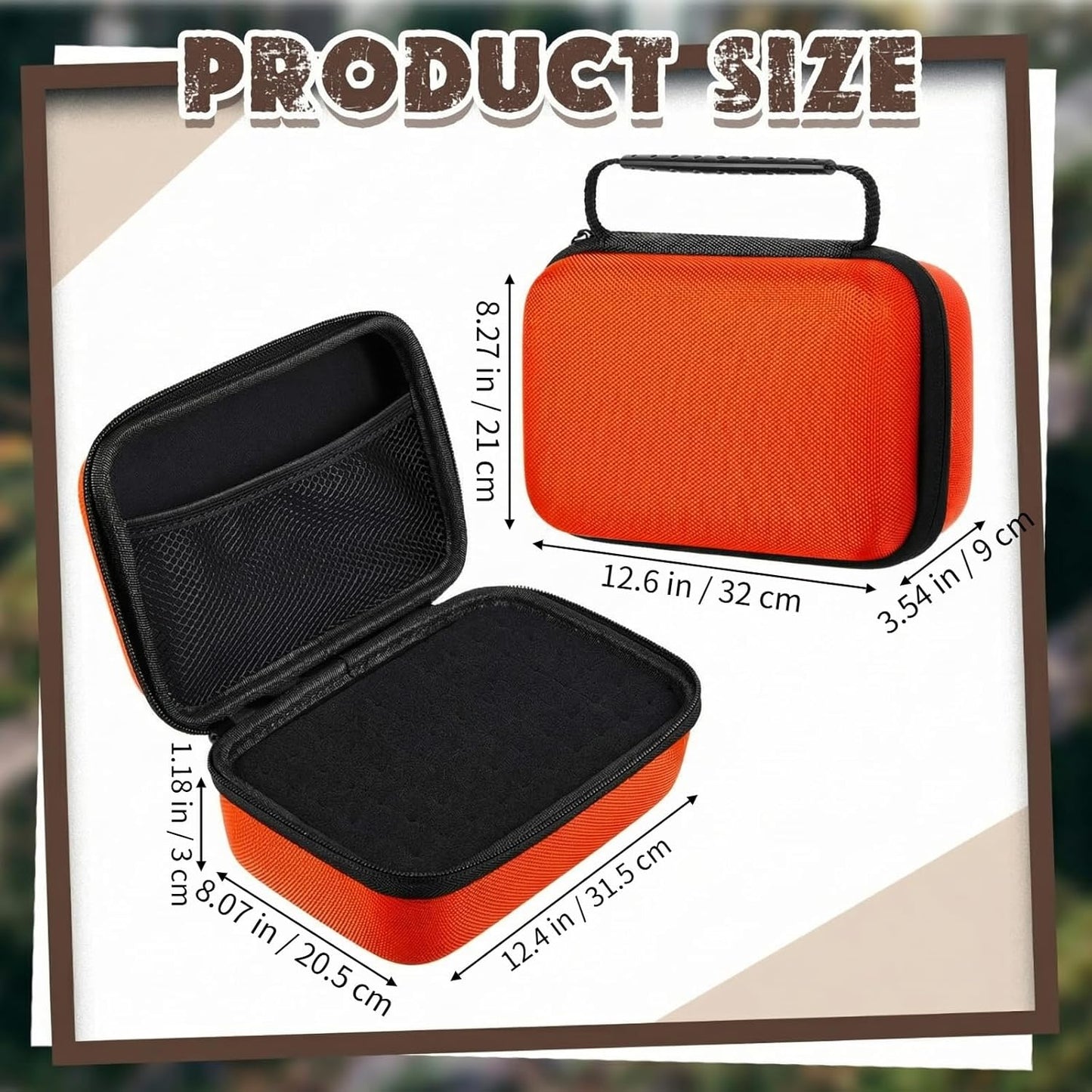 EVA Hard Case with Customizable Foam 7.8 x 6.3 x 3.5 Inch Protective EVA Carrying Case Shockproof Outdoor for Camera, Digital Products, Electronic Instruments with Knife, Black and Red