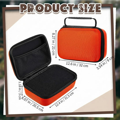 EVA Hard Case with Customizable Foam 7.8 x 6.3 x 3.5 Inch Protective EVA Carrying Case Shockproof Outdoor for Camera, Digital Products, Electronic Instruments with Knife, Black and Red