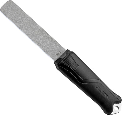 120N Dual-Grit Diamond Sharpening Stone Garden Tool File | Extra Coarse 200 / Fine 600 Grit, Knife Sharpener For Lawn Mower Blade, Axe, Hatchet, Hedge Shears, Chisels, Drills