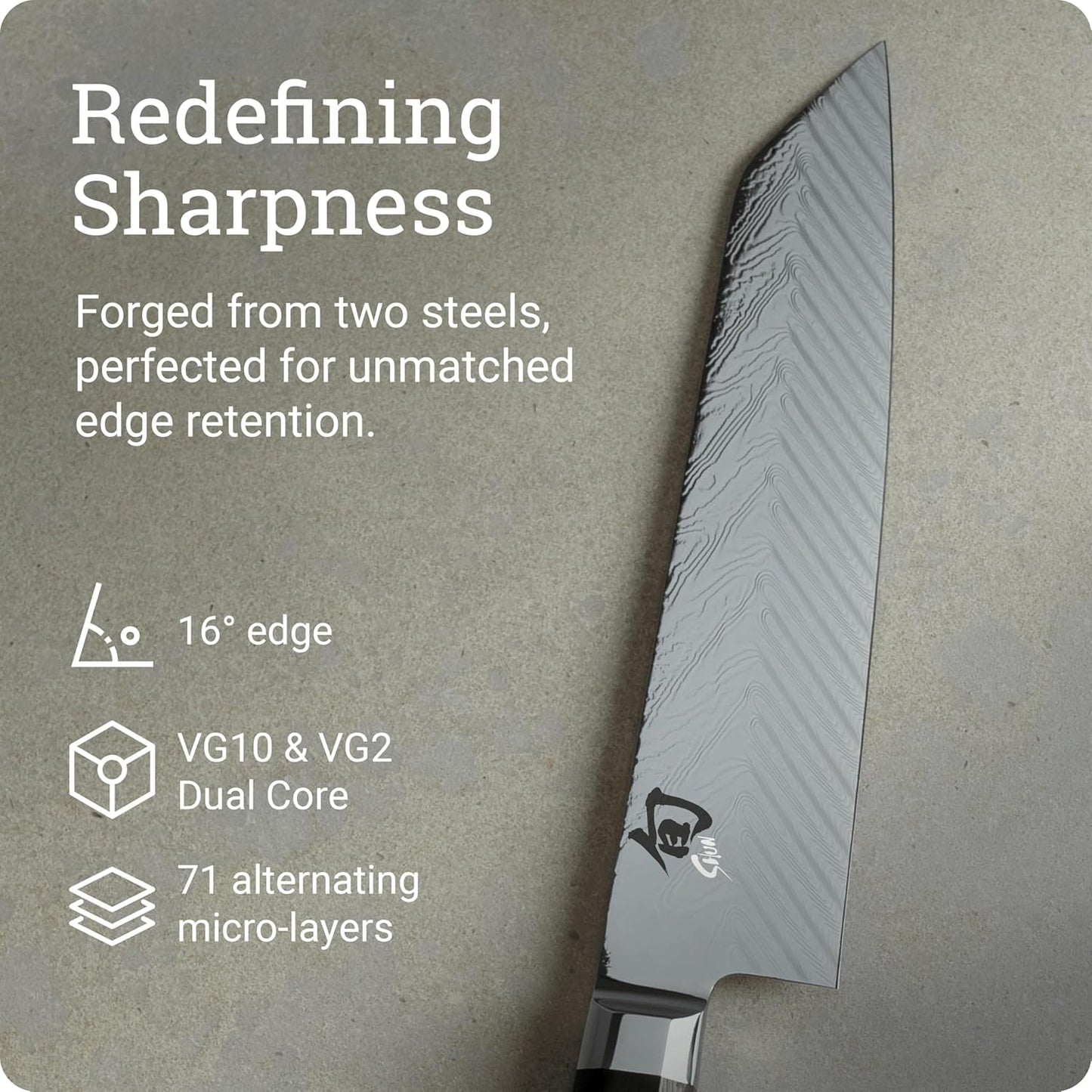 Dual Core 8" Kiritsuke Knife, Handcrafted Japanese Kitchen Knife for Professional and Home Chefs, VG10 and VG2 Damascus Steel Blade, Pakkawood Handle