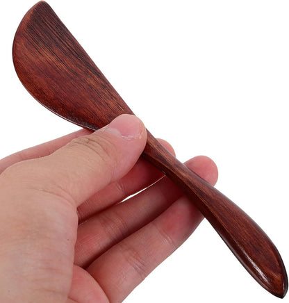 10Pcs Wooden Butter Spreaders 5.90 Inch Nanmu Breakfast Knives for Jam Cheese Cake Spreading Kitchen Tool Flatware Set