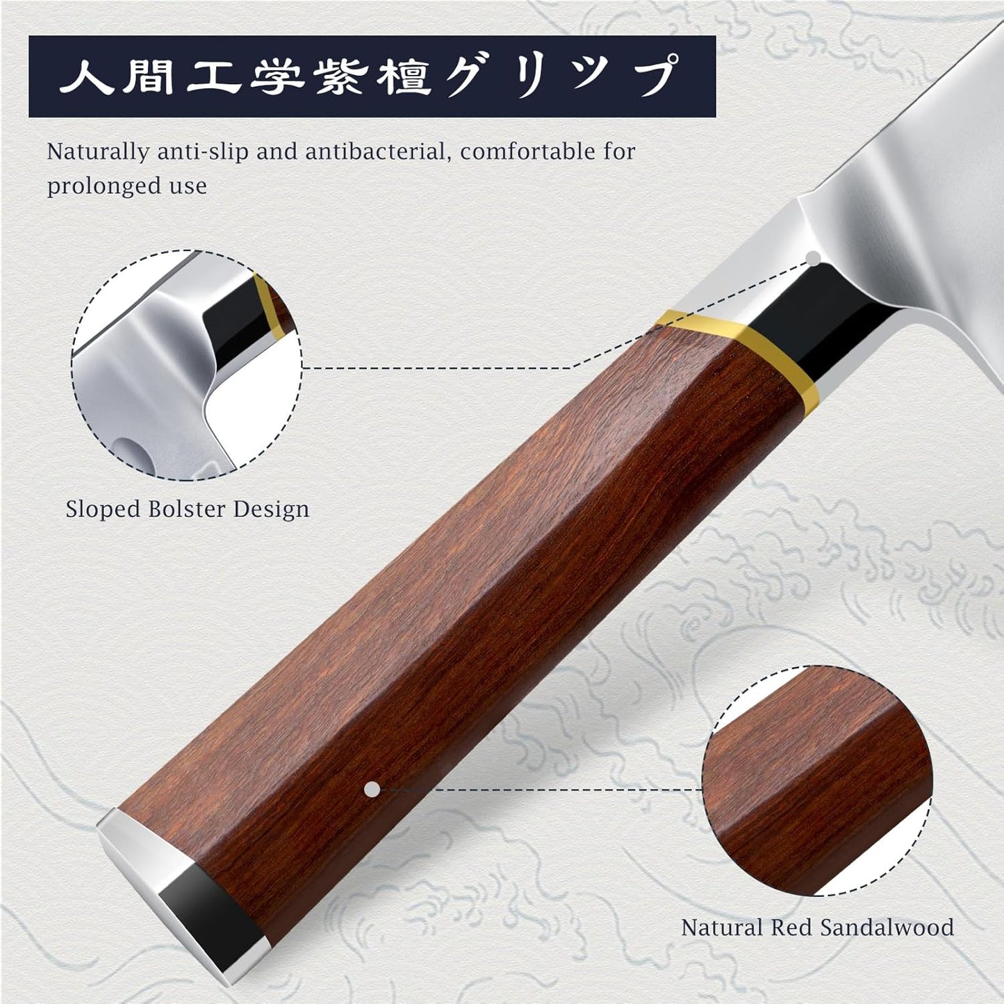 12" Brisket Slicing Knife, Japanese Carving Knife for Meat & BBQ | High Carbon Steel Slicing Knife, Razor Sharp Butcher Knife with Ergonomic Handle & Roast Beef, Turkey, Grilling Gift for Men