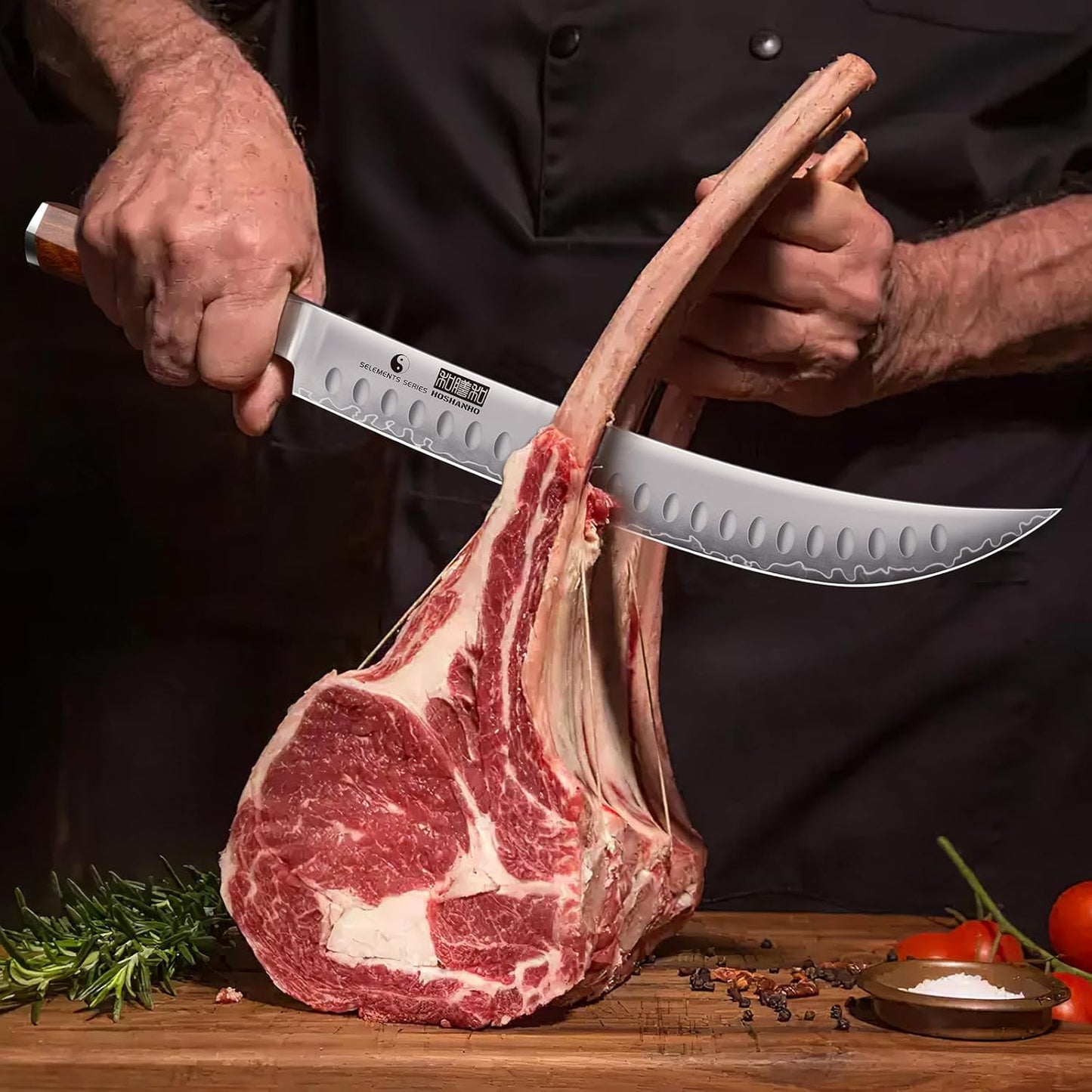12" Brisket Slicing Knife, Japanese Carving Knife for Meat & BBQ | High Carbon Steel Slicing Knife, Razor Sharp Butcher Knife with Ergonomic Handle & Roast Beef, Turkey, Grilling Gift for Men