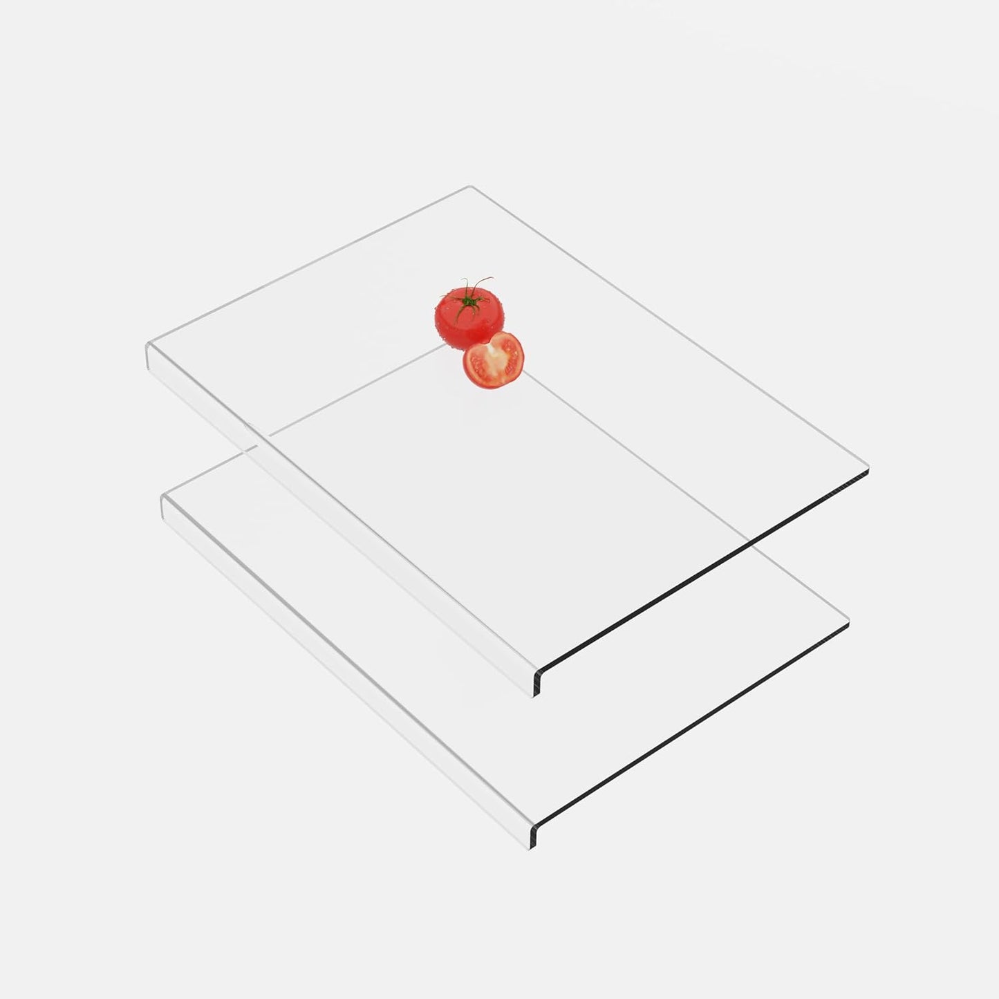 Acrylic Cutting Board with Counter Lip,17.5"x13.5" Clear Cutting Board for Kitchen Countertop,Non-Slip,60% Thicker,Perfect for Bread,Meat,Veggies & More,Great Kitchen Essential Gadgets & Decor