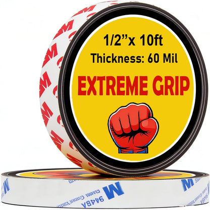 2 Rolls a+b Magnetic Tapes, Flexible Magnet Strips with Adhesive Backing, 10 Feet x 0.5"W Each Roll for DIY, Crafting, and Organizational Projects.