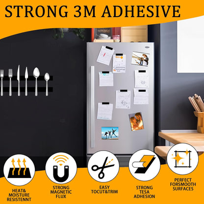 2 Rolls a+b Magnetic Tapes, Flexible Magnet Strips with Adhesive Backing, 10 Feet x 0.5"W Each Roll for DIY, Crafting, and Organizational Projects.