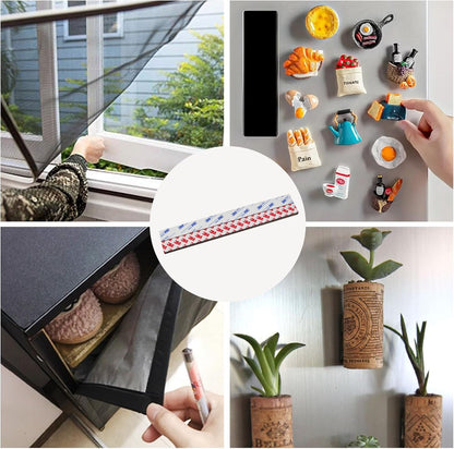 2 Rolls a+b Magnetic Tapes, Flexible Magnet Strips with Adhesive Backing, 10 Feet x 0.5"W Each Roll for DIY, Crafting, and Organizational Projects.