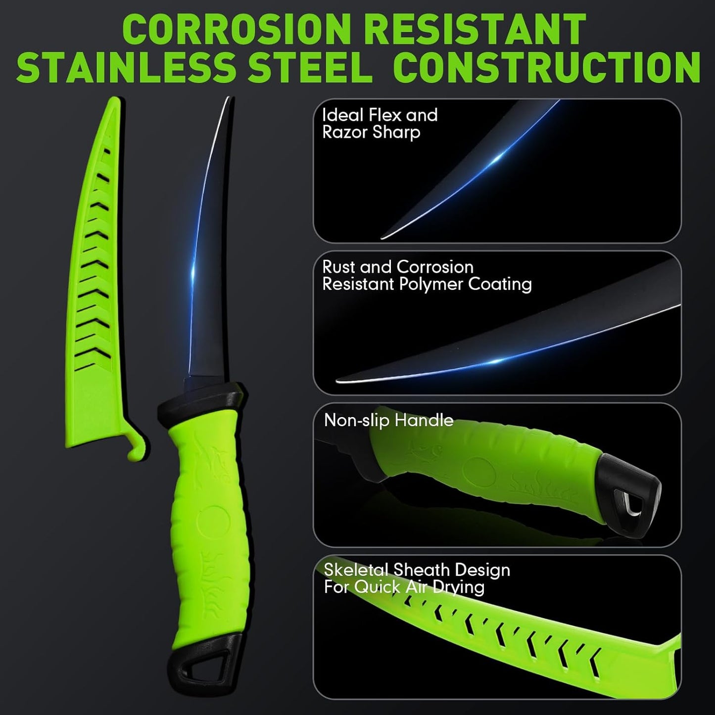14 Pcs Fishing Tool Kit, Fillet Knife, Fishing Pliers with Lanyard, Digital Scale, Lip Gripper, Hook Remover Fish Scaler Braid Scissors Gloves Sharpening Rod Retractor Towel Bag
