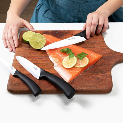 6 Inch Ceramic Vegetable Cleaver – Nakiri Knife | White Ceramic Nakiri Blade, Japanese-Style Vegetable Cleaver, Lightweight, For Precision Vegetable Slicing