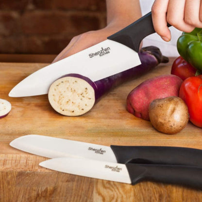 6 Inch Ceramic Vegetable Cleaver – Nakiri Knife | White Ceramic Nakiri Blade, Japanese-Style Vegetable Cleaver, Lightweight, For Precision Vegetable Slicing