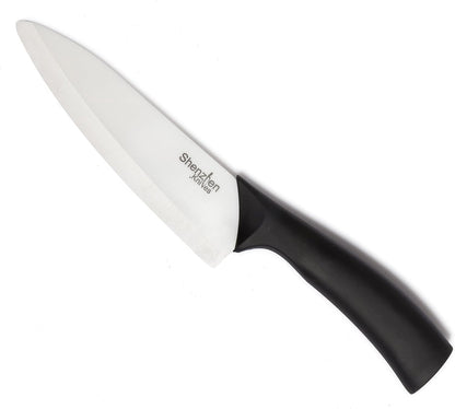 6 Inch Ceramic Vegetable Cleaver – Nakiri Knife | White Ceramic Nakiri Blade, Japanese-Style Vegetable Cleaver, Lightweight, For Precision Vegetable Slicing