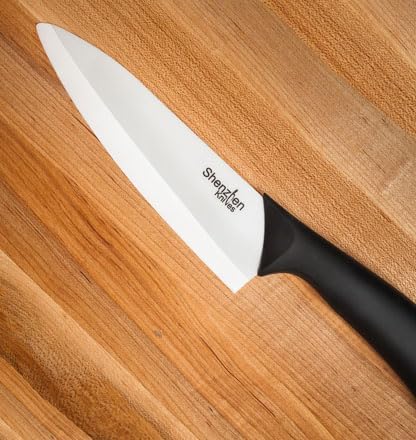 6 Inch Ceramic Vegetable Cleaver – Nakiri Knife | White Ceramic Nakiri Blade, Japanese-Style Vegetable Cleaver, Lightweight, For Precision Vegetable Slicing