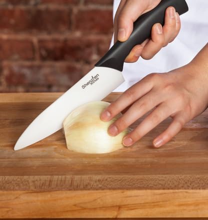 6 Inch Ceramic Vegetable Cleaver – Nakiri Knife | White Ceramic Nakiri Blade, Japanese-Style Vegetable Cleaver, Lightweight, For Precision Vegetable Slicing