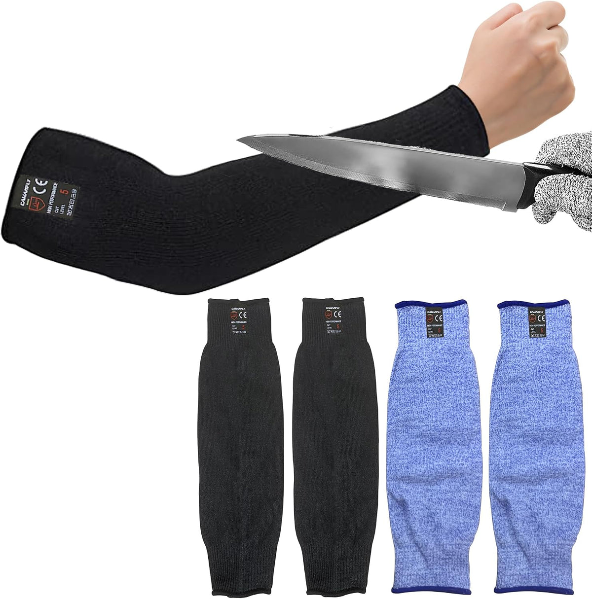 2 Pairs Protective Arm Sleeves, Cut Heat Resistant Arm Protectors Anti Abrasion Safety Armband