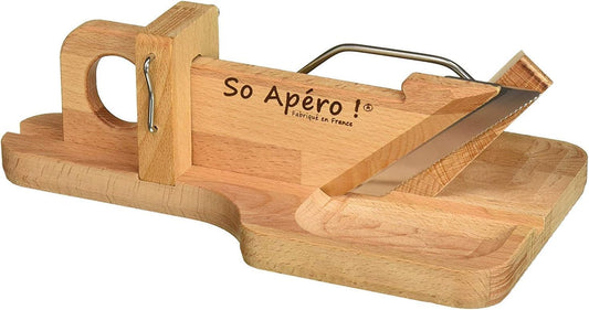 1 Pack, Sausage & Chorizo Guillotine Slicer MADE IN FRANCE, Beige, Model GS01