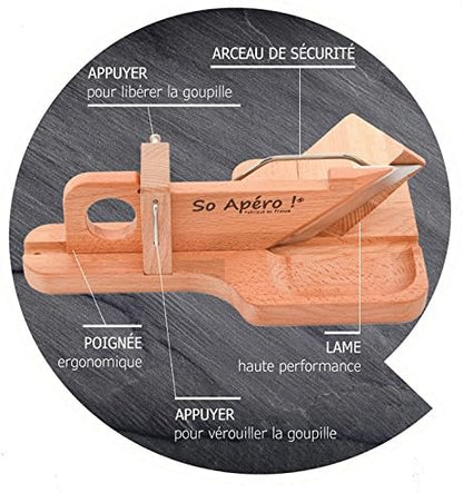 1 Pack, Sausage & Chorizo Guillotine Slicer MADE IN FRANCE, Beige, Model GS01
