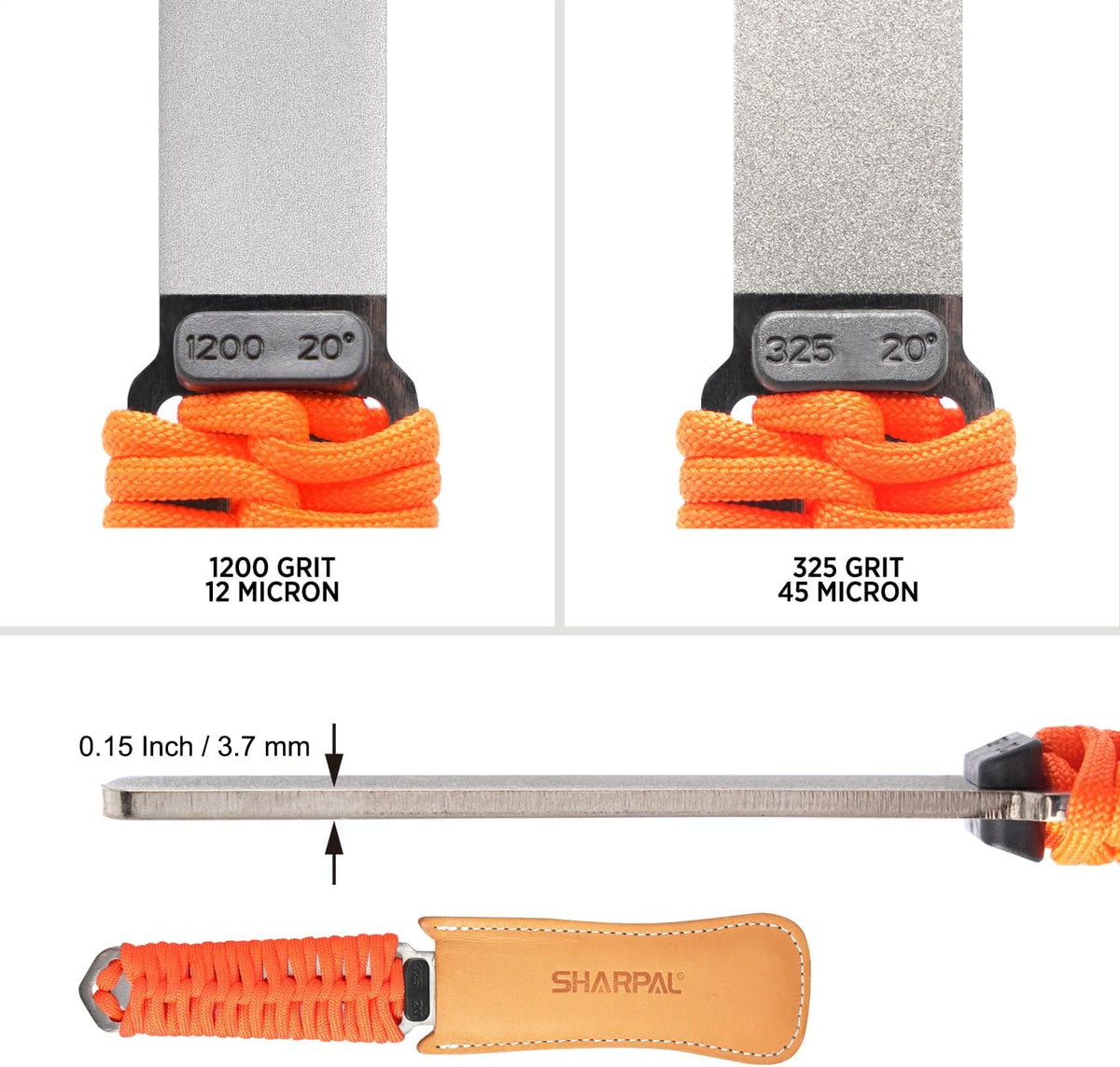 121N Dual-Grit Diamond Sharpening Stone Garden Tool File | Coarse 325 / Extra Fine 1200 Grit, Knife Sharpener For Lawn Mower Blade, Axe, Hatchet, Hedge Shears, Chisels, Drills