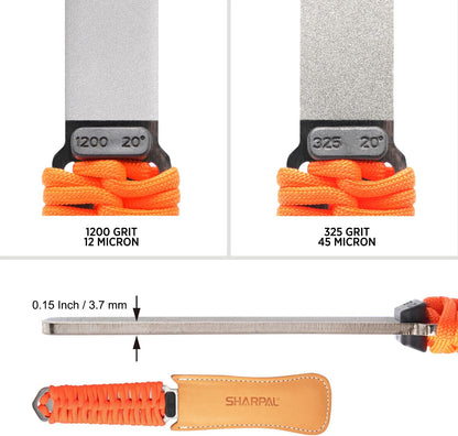 121N Dual-Grit Diamond Sharpening Stone Garden Tool File | Coarse 325 / Extra Fine 1200 Grit, Knife Sharpener For Lawn Mower Blade, Axe, Hatchet, Hedge Shears, Chisels, Drills