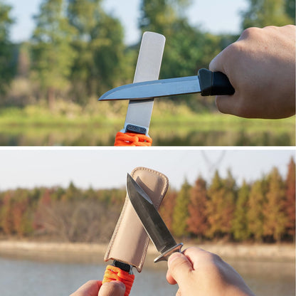 121N Dual-Grit Diamond Sharpening Stone Garden Tool File | Coarse 325 / Extra Fine 1200 Grit, Knife Sharpener For Lawn Mower Blade, Axe, Hatchet, Hedge Shears, Chisels, Drills