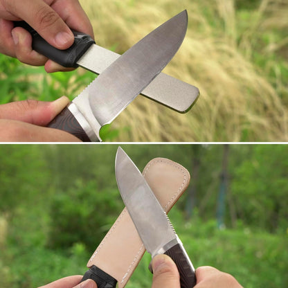 121N Dual-Grit Diamond Sharpening Stone Garden Tool File | Coarse 325 / Extra Fine 1200 Grit, Knife Sharpener For Lawn Mower Blade, Axe, Hatchet, Hedge Shears, Chisels, Drills
