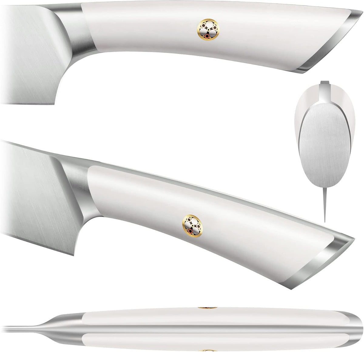 Cangshan ELBERT Series German Steel Forged 2-Piece Carving Set (White)