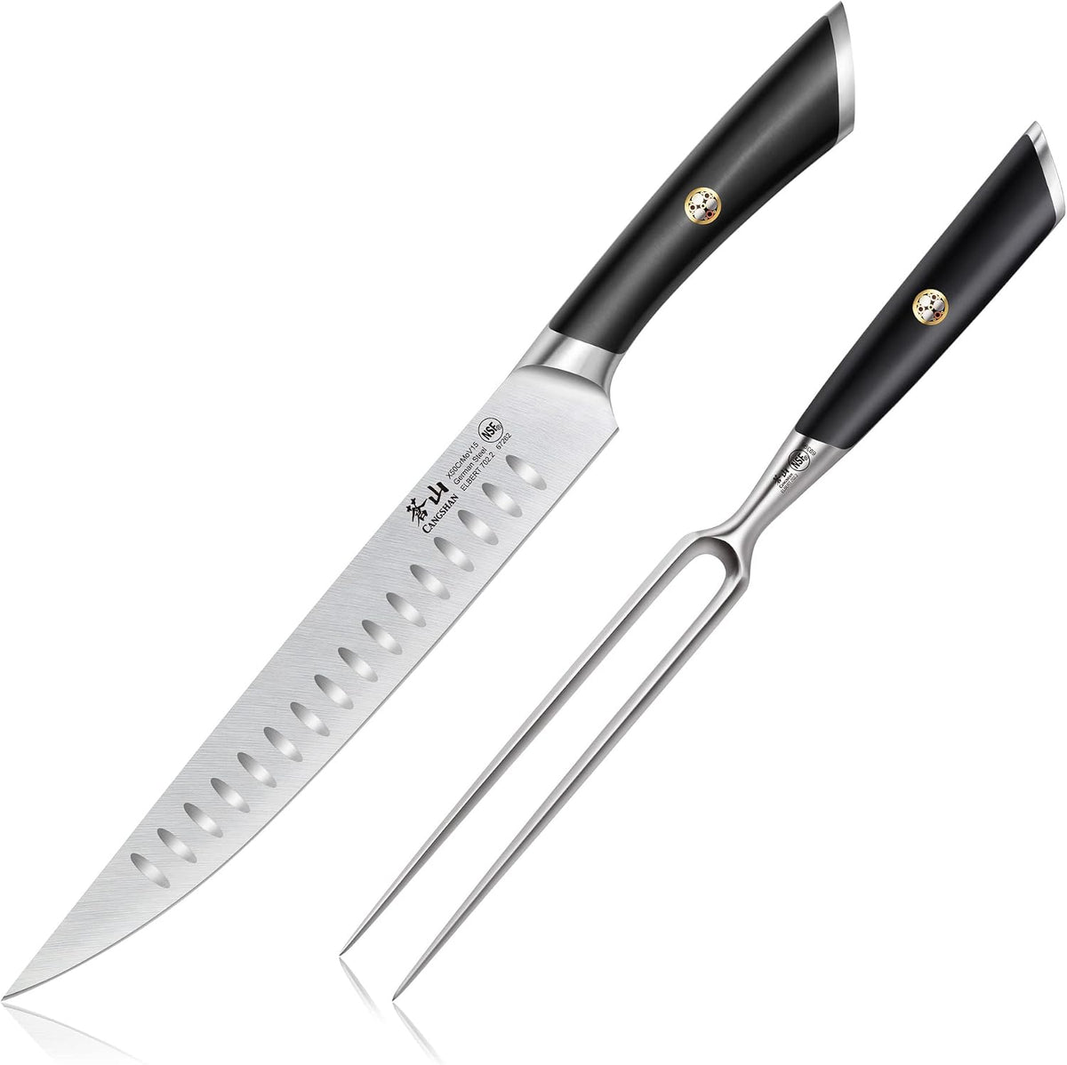 Cangshan ELBERT Series German Steel Forged 2-Piece Carving Set (White)