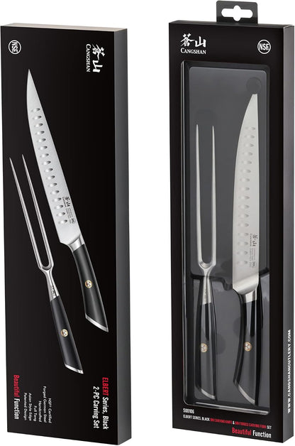 Cangshan ELBERT Series German Steel Forged 2-Piece Carving Set (White)