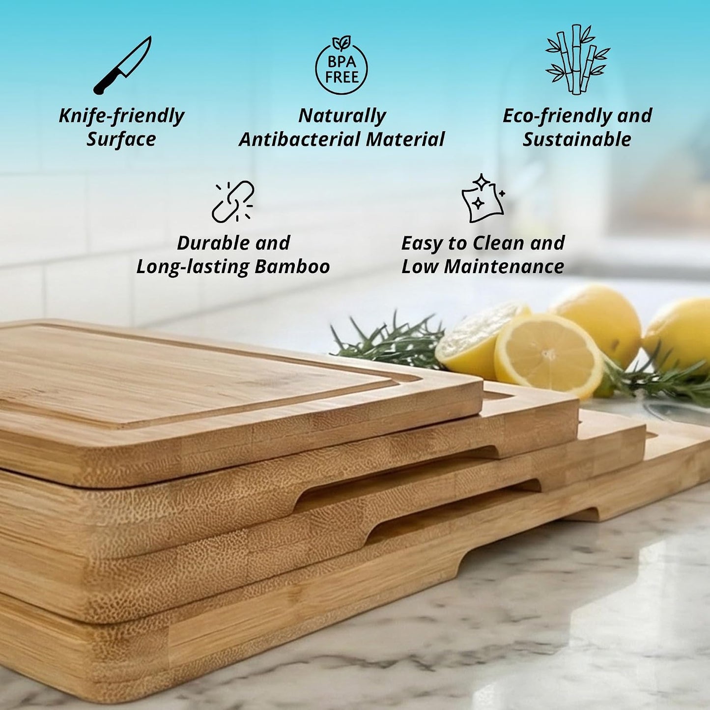 Personalized Cutting Board - Custom Bamboo Engraved Chopping Board for Kitchen - Unique Housewarming Gift for Couples & New Home - Durable Bamboo Carving Board - 4 Size Option