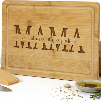 Personalized Cutting Board - Custom Bamboo Engraved Chopping Board for Kitchen - Unique Housewarming Gift for Couples & New Home - Durable Bamboo Carving Board - 4 Size Option