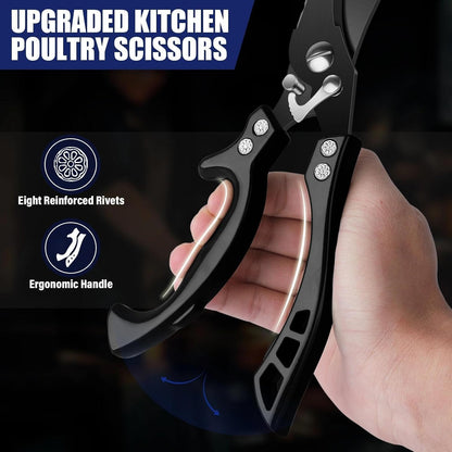 TAN REN 17PCS Butcher Knife Set with Bag, High Carbon Steel BBQ Knife Set | Meat Knife Set, Hand Forged Kitchen Chef Knives for Men Home & Outdoor Cooking