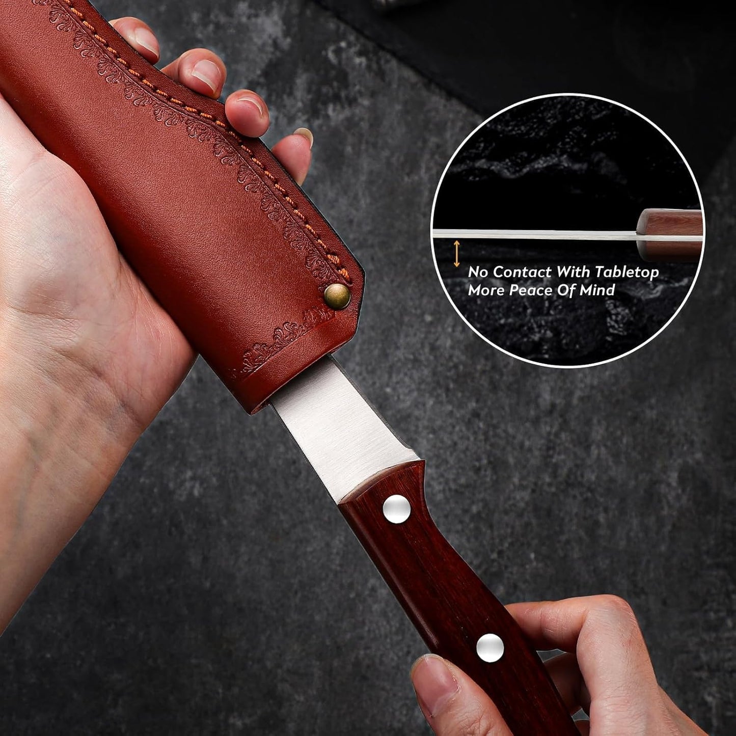 TAN REN 17PCS Butcher Knife Set with Bag, High Carbon Steel BBQ Knife Set | Meat Knife Set, Hand Forged Kitchen Chef Knives for Men Home & Outdoor Cooking