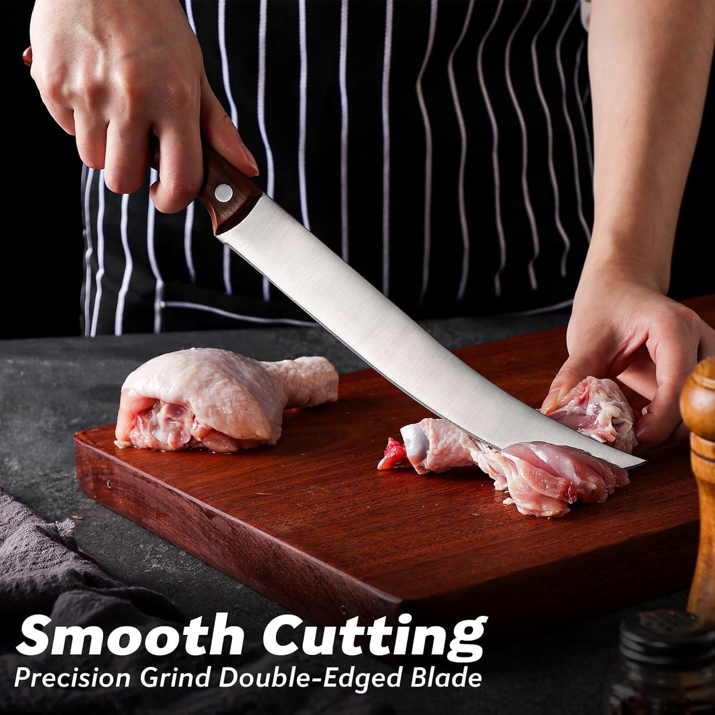 TAN REN 17PCS Butcher Knife Set with Bag, High Carbon Steel BBQ Knife Set | Meat Knife Set, Hand Forged Kitchen Chef Knives for Men Home & Outdoor Cooking