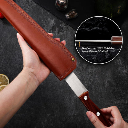 TAN REN 17PCS Butcher Knife Set with Bag, High Carbon Steel BBQ Knife Set | Meat Knife Set, Hand Forged Kitchen Chef Knives for Men Home & Outdoor Cooking