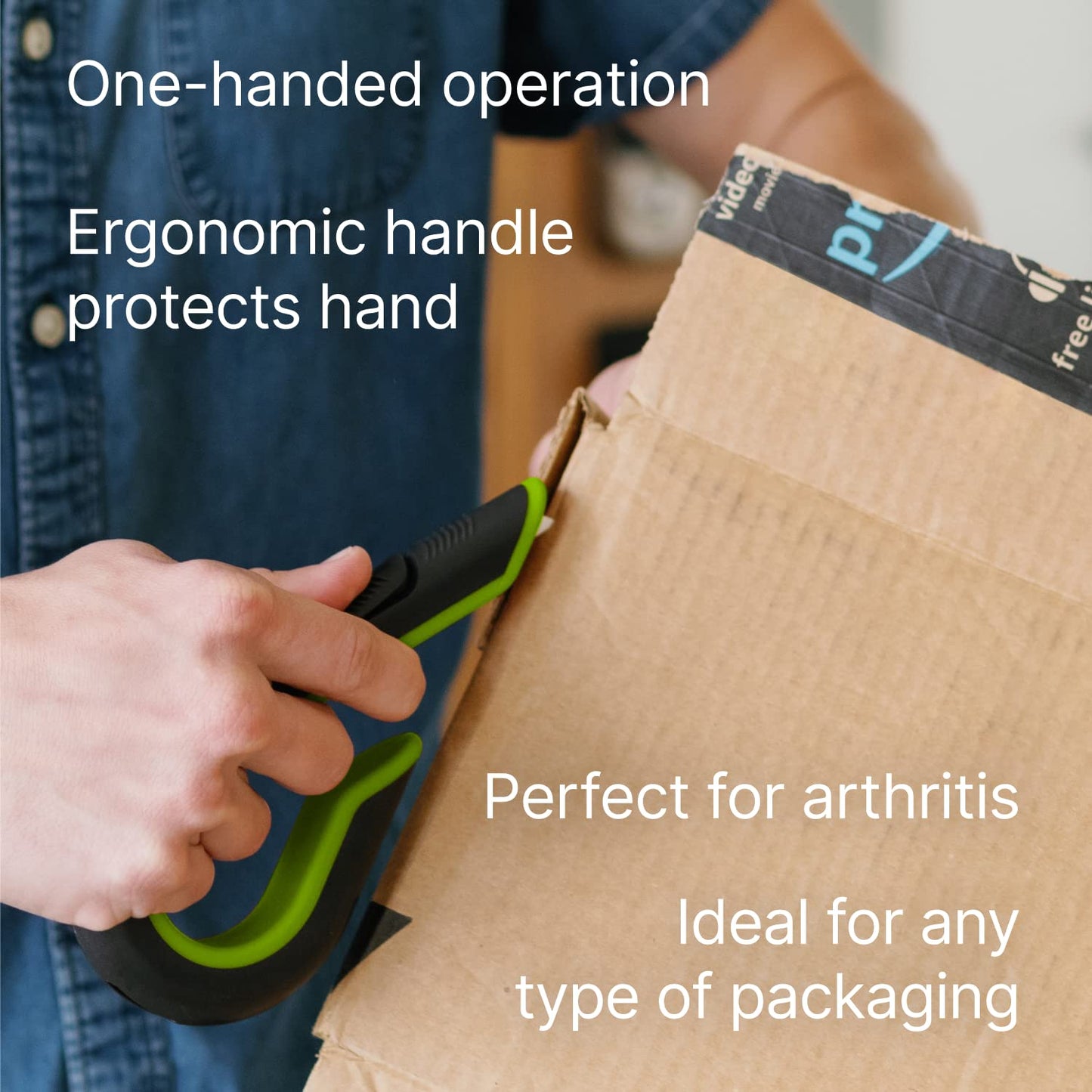 Slice Auto-Retractable Box Cutter, Heavy Duty Utility Knife, Safe Ceramic Blade Lasting 11x Longer than Metal, 1 Pack