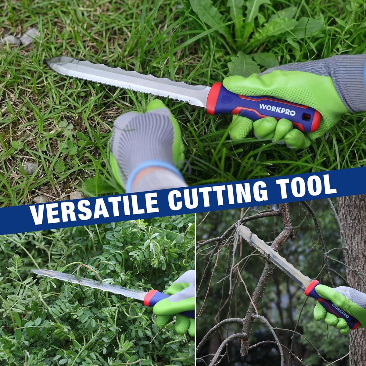 8-Inch Insulation Knife, Stainless Steel Blade Insulation Cutter | Double Side Serrated Sharp Duct Knife, for Heat Material Foam, Rockwool, Styrofoam, Sod Cutter Garden Knife for Lawn Repair