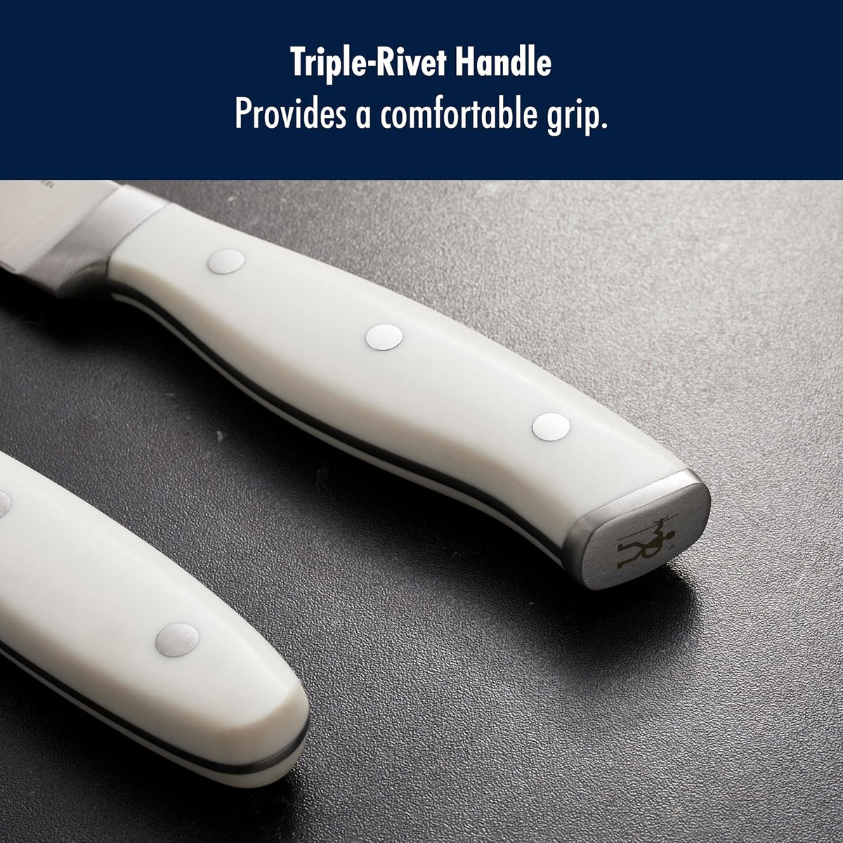 Forged Accent Razor-Sharp 2-pc Carving Knife Set, White Handle, German Engineered Informed by 100+ Years of Mastery