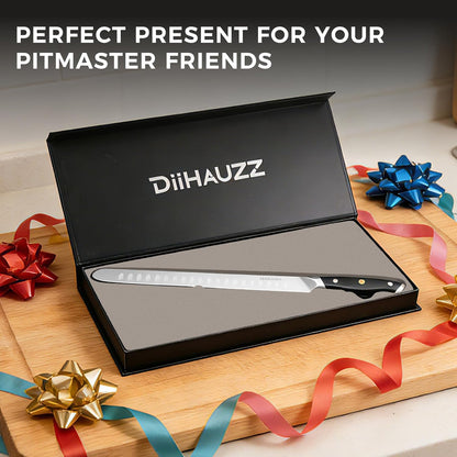 Brisket Knife, 12 Inch Carving Knife for Meat, Razor Sharp High Carbon Steel, Full Tang Ergonomic Pakkawood Handle Slicing Knives for Roast Beef, BBQ, Turkey, Grilling Gift for Men